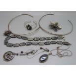 Jewellery including silver