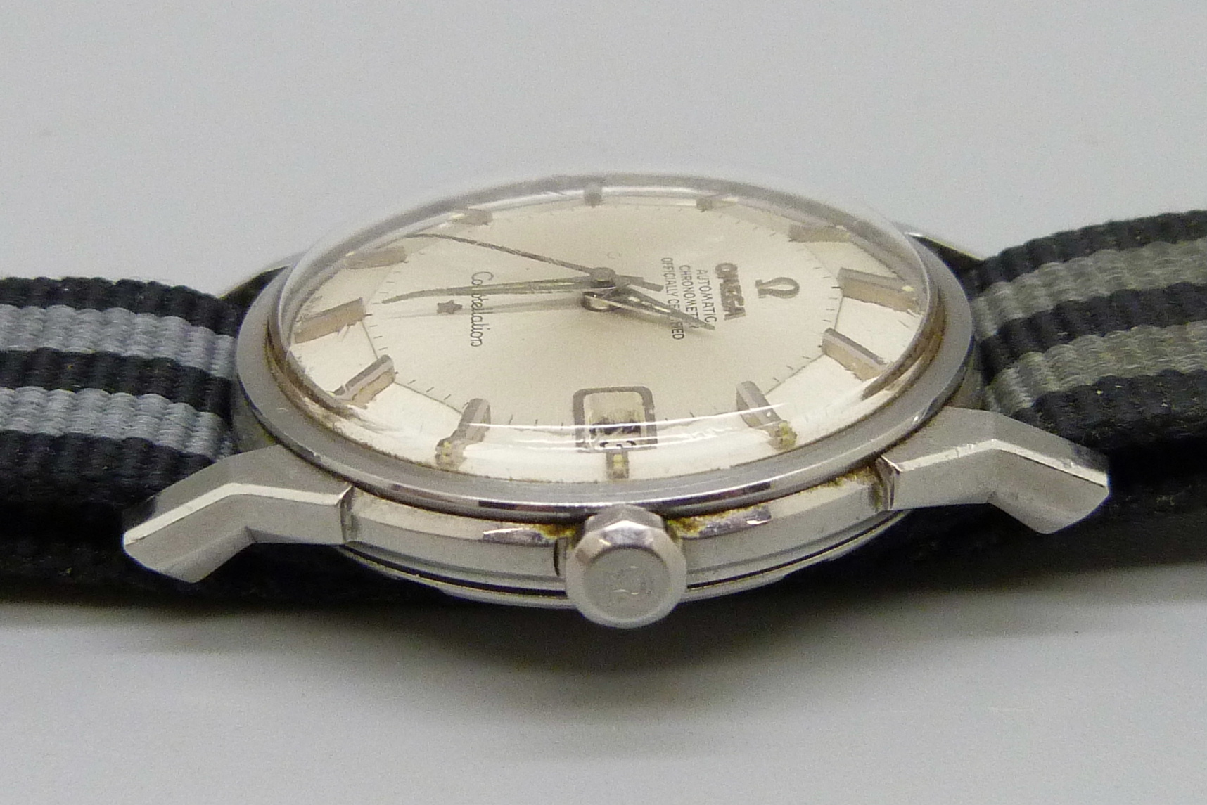 An Omega Constellation automatic chronometer wristwatch with pie pan dial, with original Omega glass - Image 2 of 7