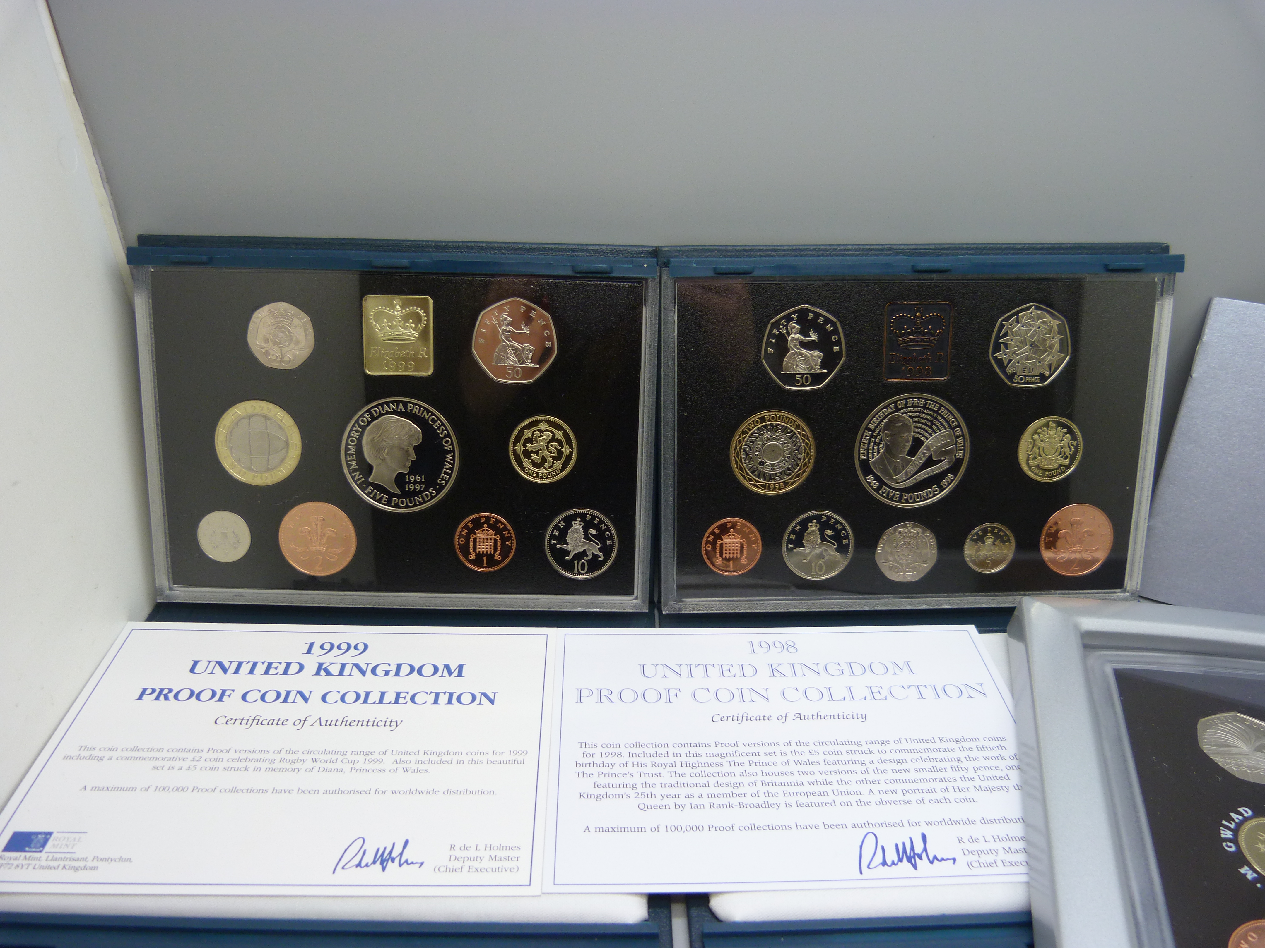 Four UK proof coin sets, 1997, 1998, 1999 and 2000 - Image 2 of 4