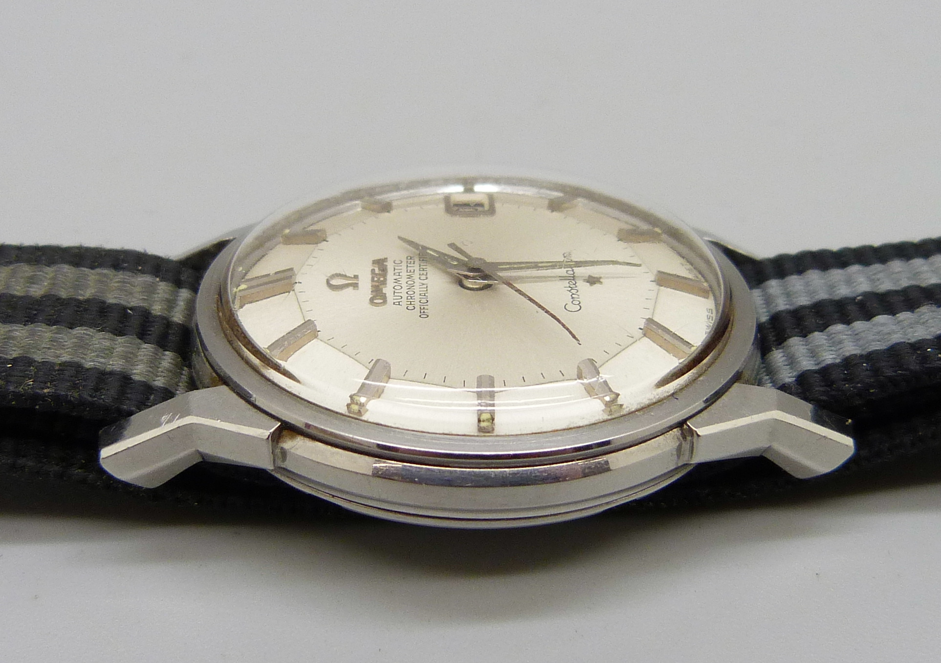 An Omega Constellation automatic chronometer wristwatch with pie pan dial, with original Omega glass - Image 3 of 7