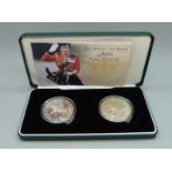 A Royal Mint 2002 Golden Jubilee silver proof crown set, crown and £5 coin, cased