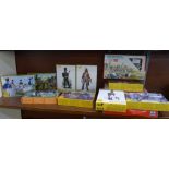 A collection of boxed Esci and Hat model soldiers, Prussian, French and other Napoleonic era,