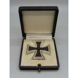 A WWII German Iron Cross 1st class with box