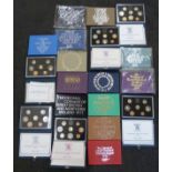 Nineteen UK proof coin sets, 1970-1988 inclusive, including Royal Mint