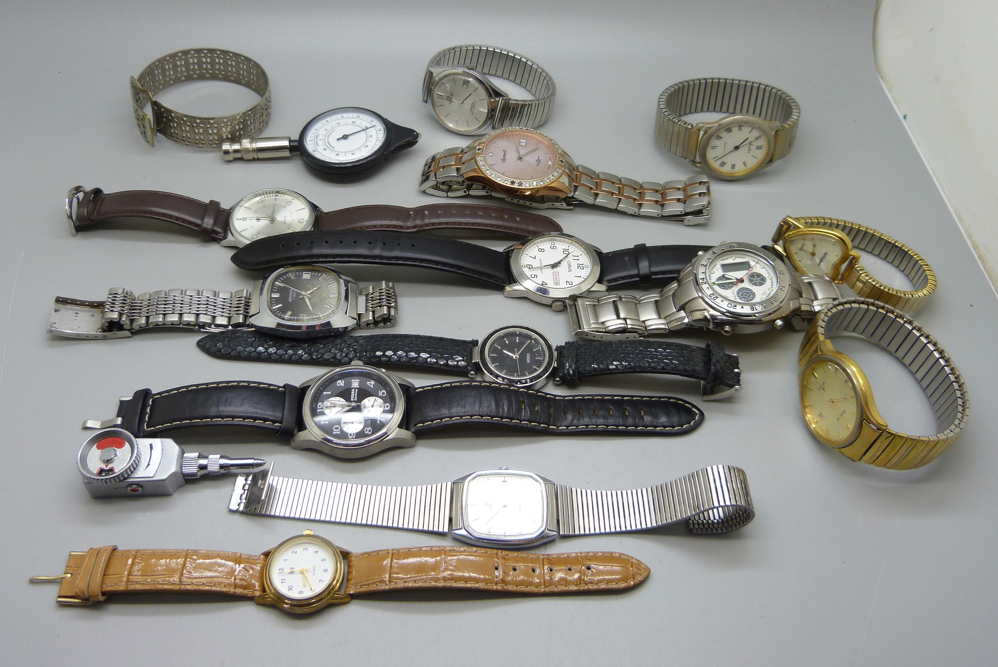 Lady's and gentleman's wristwatches including Sekonda, Ingersoll and Fossil