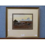 Roy Sefton (New Zealand), coastal scene, oil on board, framed