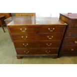 A George III mahogany chest of drawers