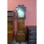 A George III oak 30 hour longcase clock, the painted dial signed Corrall, Mansfield