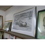 A R.A. Nockolds proof print, Sir Jack Brabham at Monaco Grand Prix, 1959, also signed by Jack