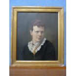 English School (19th Century), portrait of a lady, oil on canvas, framed