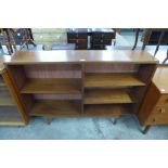 A teak open bookcase