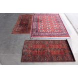 Three assorted rugs, largest 170 x 132cms