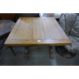 An oak draw leaf table