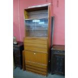 A Danish Royal System teak floating wall room divider, designed by Poul Cadovius