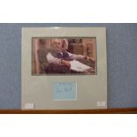 A signed Warren Mitchell (Alf Garnett) picture