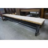 A pine bench