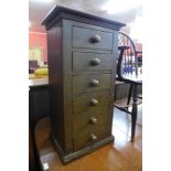 A small Victorian pine table top Wellington chest