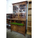 A George IV mahogany secretaire bookcase