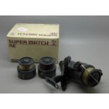 A Shimano Super Match RE fishing reel, boxed