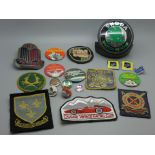 Assorted badges including motoring, etc.