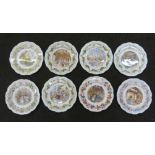 Eight Brambly Hedge collectors plates; four Midwinter plates from the Gift Collection and four