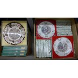 Two boxes of Christmas collector's plates, Royal Doulton and Mason's, (36) (Ex shop stock)