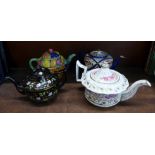 Three early 20th Century teapots and one later