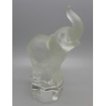 A Nachtmann glass figure of an elephant, 13.5cm