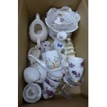 A collection of china including Aynsley, (tea pot lacking lid) **PLEASE NOTE THIS LOT IS NOT