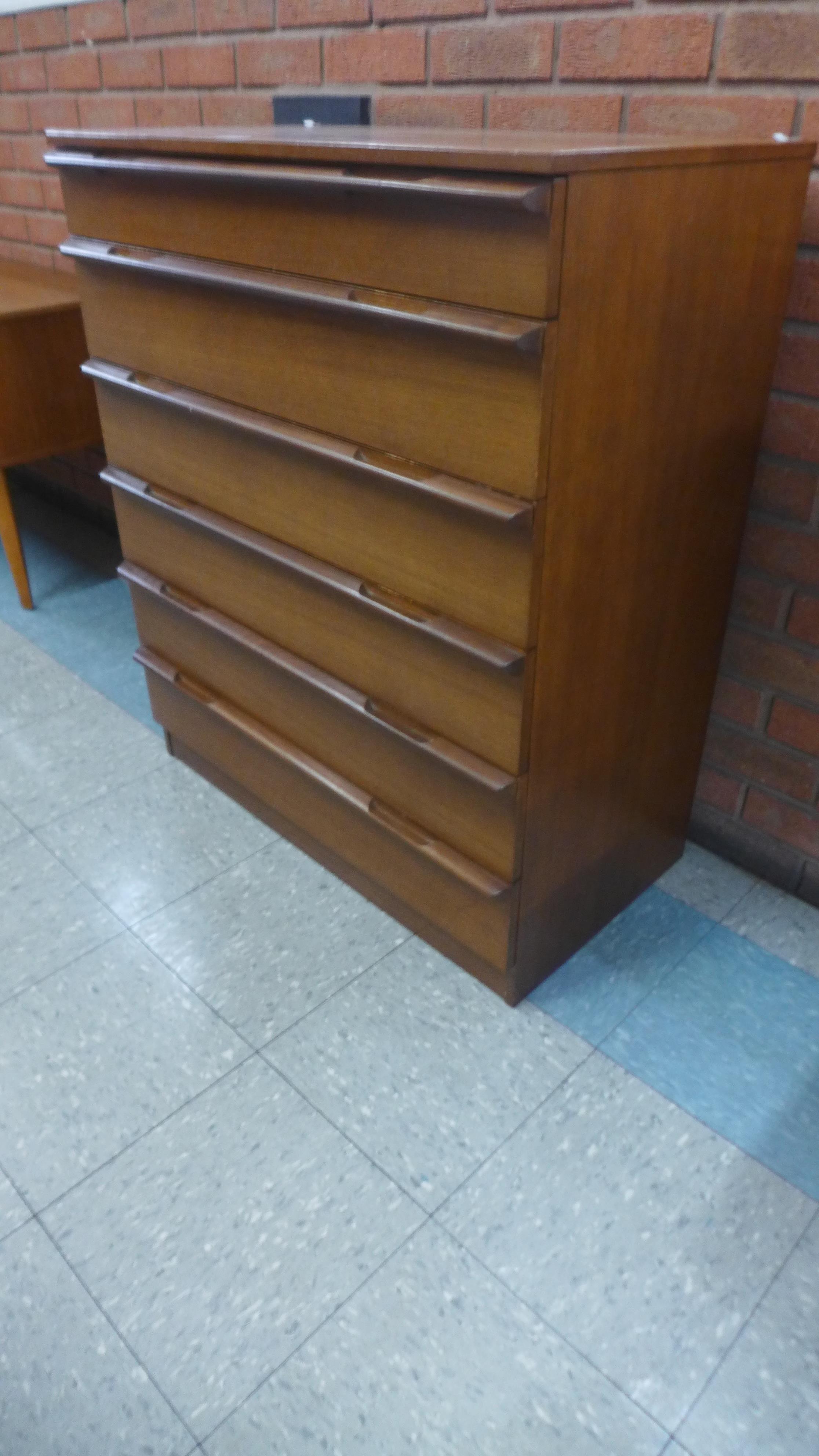 An Avalon teak chest of drawers