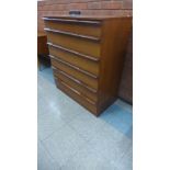 An Avalon teak chest of drawers