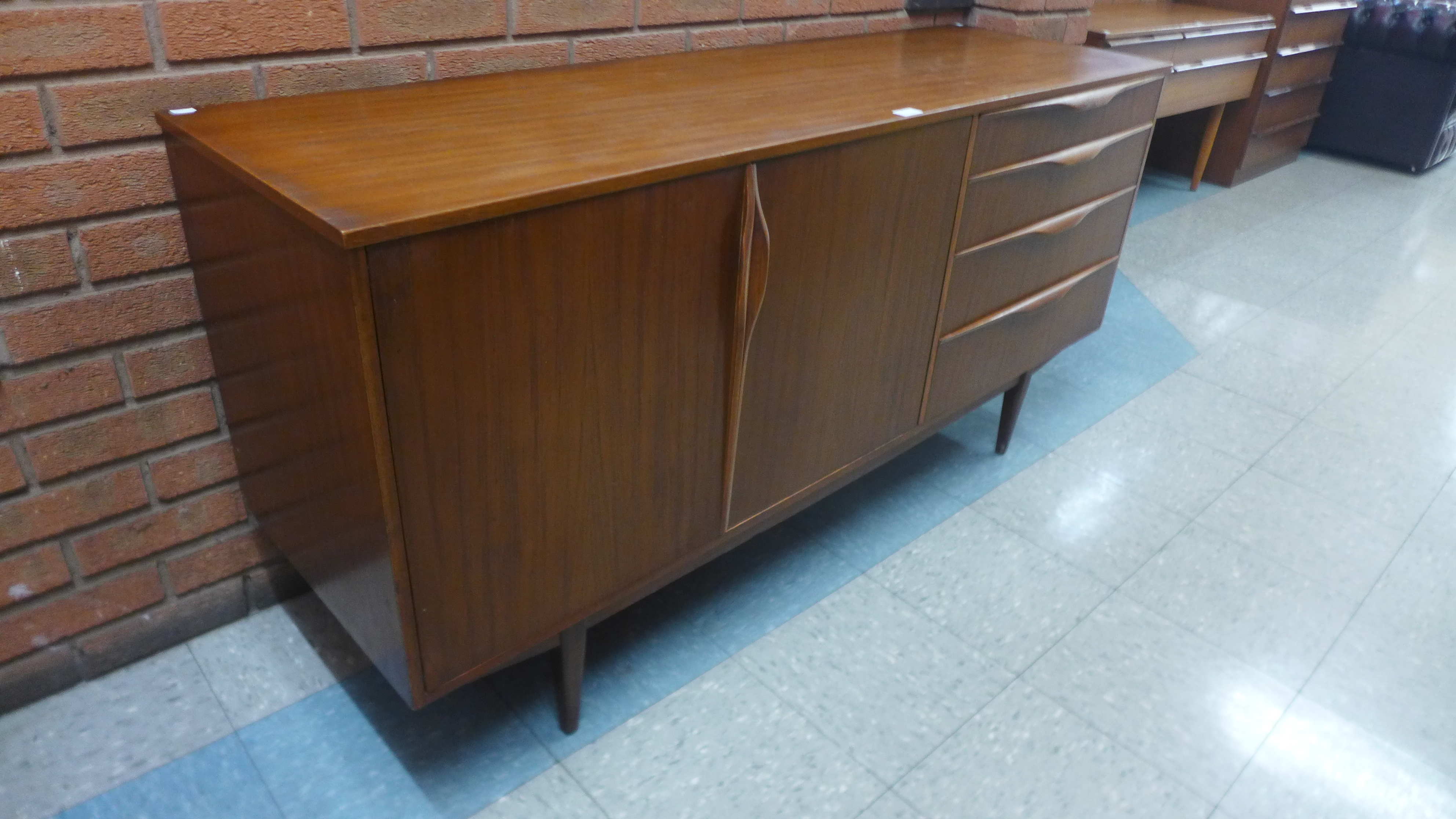 A teak sideboard