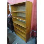 A teak open bookcase