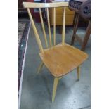 An Ercol Blonde elm and beech 608 chair