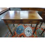 A George IV mahogany two drawer writing table