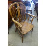 An elm and beech Windsor kitchen chair