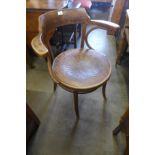 An nearly 20th Century beech bentwood armchair