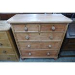 A Victorian pine chest of drawers