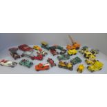 A collection of model cars including Corgi