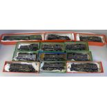 A collection of twelve Hornby model railway locomotives