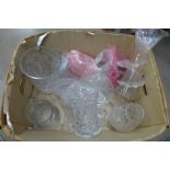 A collection of glass vases **PLEASE NOTE THIS LOT IS NOT ELIGIBLE FOR POSTING AND PACKING**