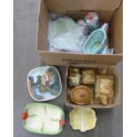 A collection of mixed china including Beswick and cottageware **PLEASE NOTE THIS LOT IS NOT ELIGIBLE