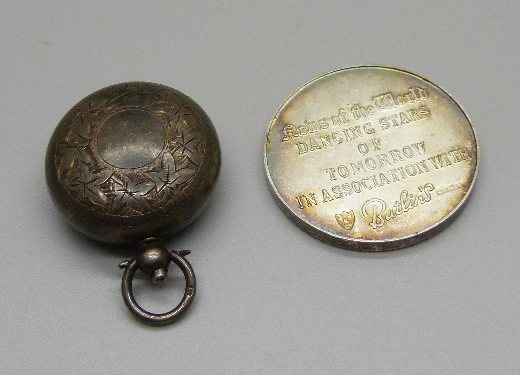 A silver sovereign case, Birmingham 1906, and a silver News of The World Dancing Stars medallion, In - Image 3 of 4
