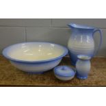 A Southern wash jug and bowl