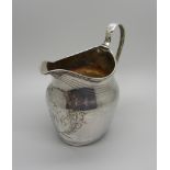 A George III silver jug, London 1800, 84g