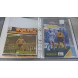 Football memorabilia; football autographs in file, includes Terry Butcher, Gordon Durie, Jimmy Case,