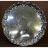 An EPGS (electro-plated German silver) presentation salver, with inscription dated 1856, ‘North