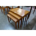 A teak nest of tables