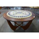 A G-Plan Astro style circular teak coffee table