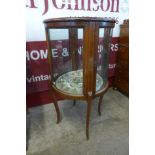 An Edward VII inlaid mahogany cylindrical bijouterie table